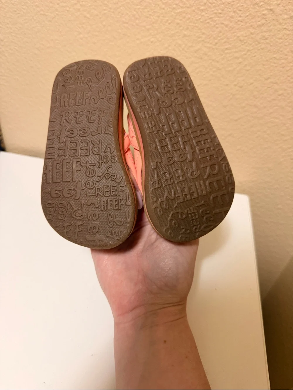 New Toddler Reef Coral Pink Flip Flop Sandals with Leopard Print